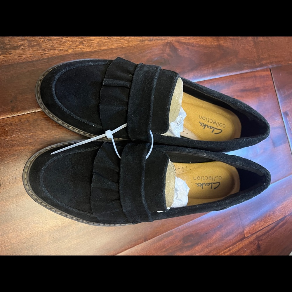 Clarks black Airabell Slip Loafers new No box 7M